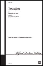 Jerusalem Unison choral sheet music cover Thumbnail